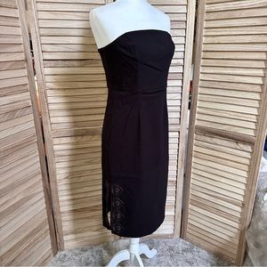 NWOT Express Sexy Strapless Dark Brown Dress Sz 9/10